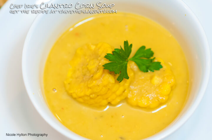 Cilantro Corn Soup - Caribbean recipes