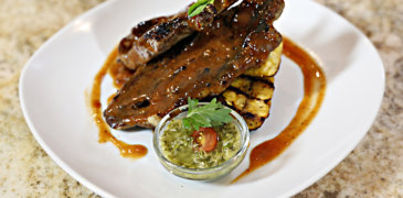 Chef Irie's Grilled Lamb Chops in Guava Mint Sauce