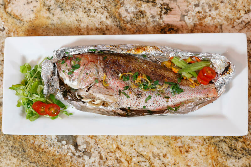 Chef Irie's Roasted Snapper