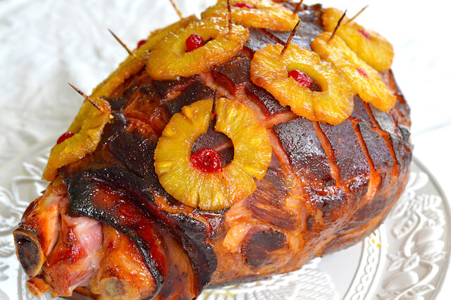 Baked Ham with Pineapple - Christmas Ham - Jamaican Recipes - Caribbean Recipes